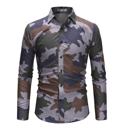 Camperio - Herren Camouflage-Hemd