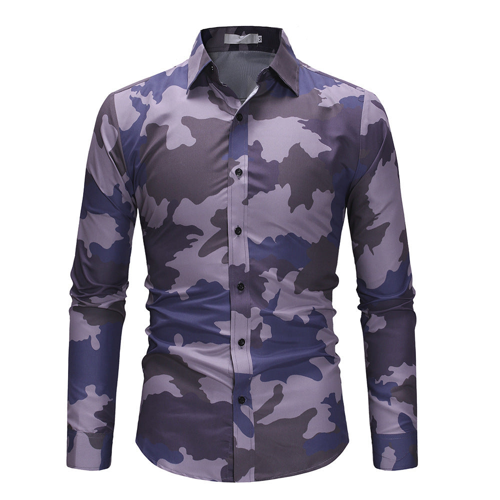 Camperio - Herren Camouflage-Hemd