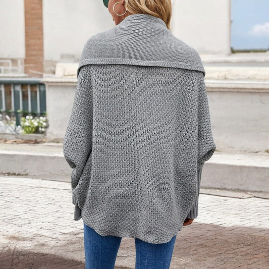 Falinn - Lockere Strickjacke mit Fledermausärmeln für Damen